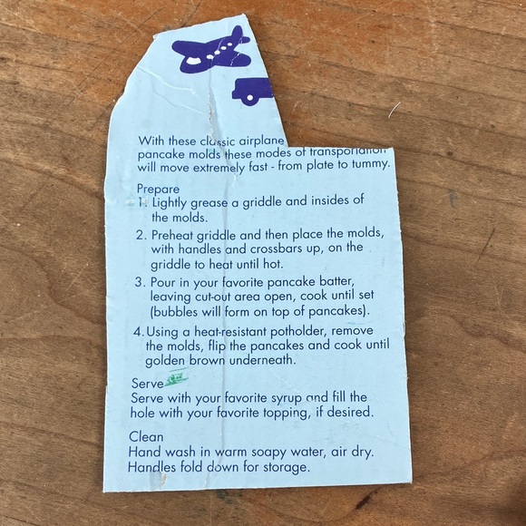 Pancake Airplane Non-Stick Mold, Metal - Picture 4 of 9